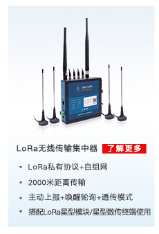 配电运维解决方案相关产品：lora网关（无线传输集中器）