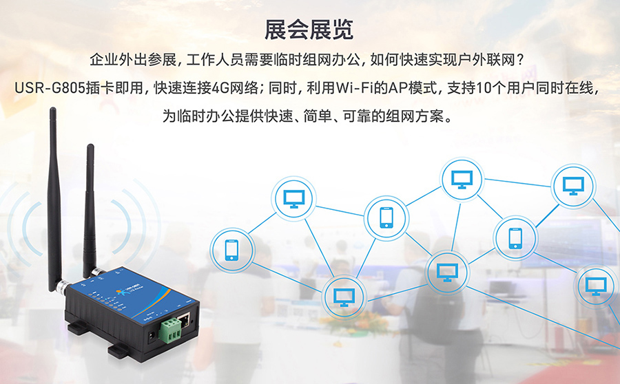 工业路由器图片G805：展会展览现场解决方案